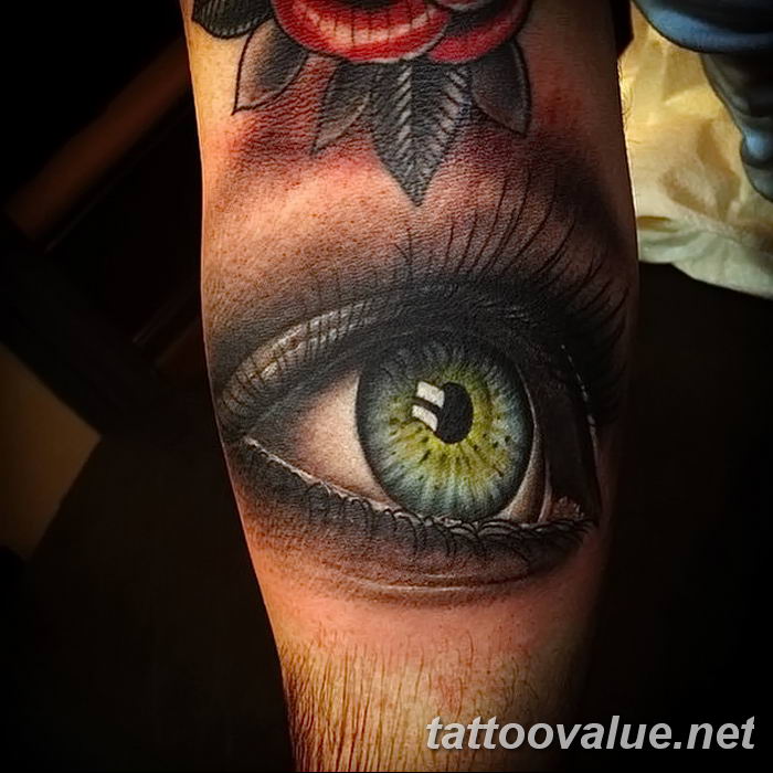 photo of eye tattoo 27.11.2018 №240 - an example of a finished eye tattoo - tattoovalue.net
