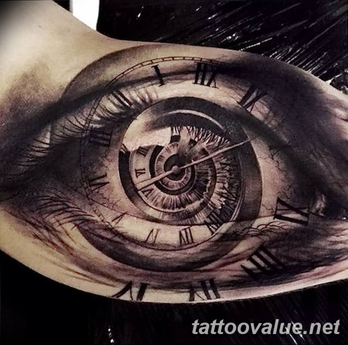 photo of eye tattoo 27.11.2018 №241 - an example of a finished eye tattoo - tattoovalue.net