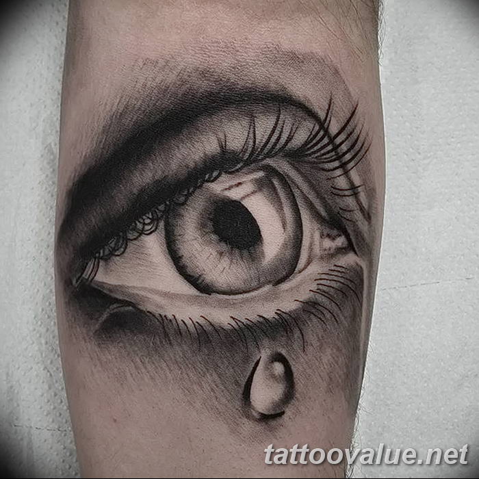 photo of eye tattoo 27.11.2018 №243 - an example of a finished eye tattoo - tattoovalue.net
