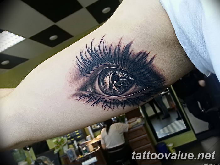 photo of eye tattoo 27.11.2018 №245 - an example of a finished eye tattoo - tattoovalue.net