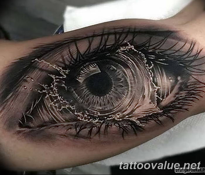 photo of eye tattoo 27.11.2018 №258 - an example of a finished eye tattoo - tattoovalue.net