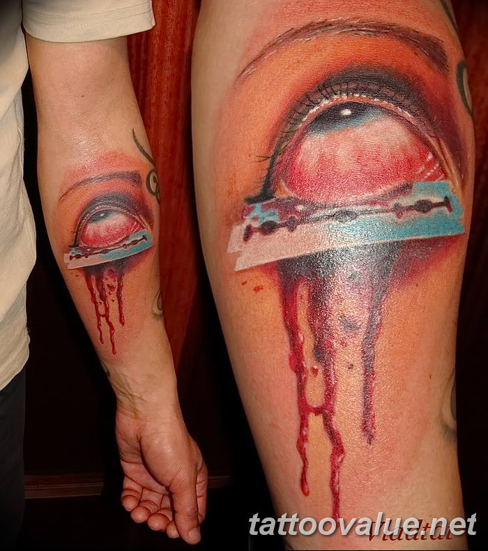 photo of eye tattoo 27.11.2018 №261 - an example of a finished eye tattoo - tattoovalue.net