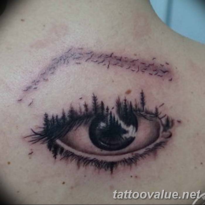 photo of eye tattoo 27.11.2018 №270 - an example of a finished eye tattoo - tattoovalue.net