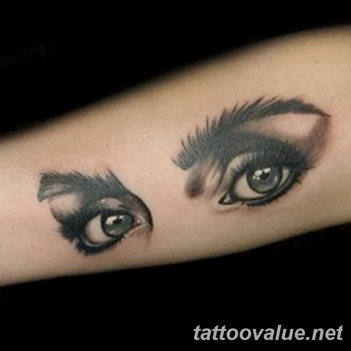 photo of eye tattoo 27.11.2018 №273 - an example of a finished eye tattoo - tattoovalue.net