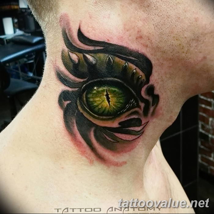 photo of eye tattoo 27.11.2018 №283 - an example of a finished eye tattoo - tattoovalue.net