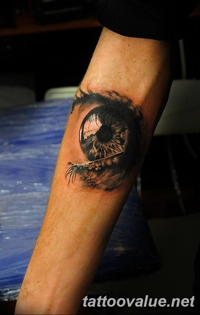 photo of eye tattoo 27.11.2018 №286 - an example of a finished eye tattoo - tattoovalue.net