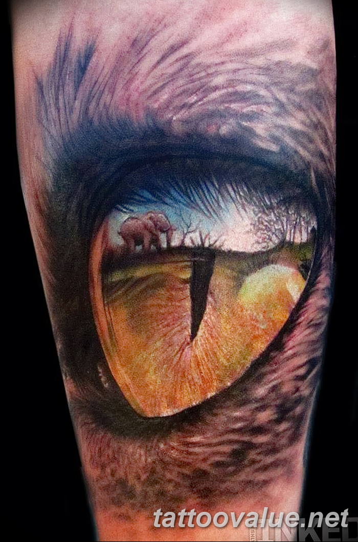 photo of eye tattoo 27.11.2018 №292 - an example of a finished eye tattoo - tattoovalue.net