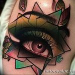 photo of eye tattoo 27.11.2018 №311 - an example of a finished eye tattoo - tattoovalue.net
