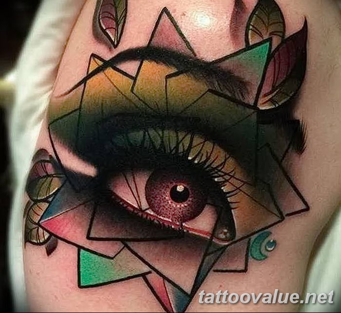 photo of eye tattoo 27.11.2018 №311 - an example of a finished eye tattoo - tattoovalue.net