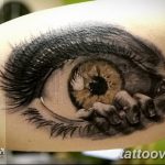 photo of eye tattoo 27.11.2018 №313 - an example of a finished eye tattoo - tattoovalue.net