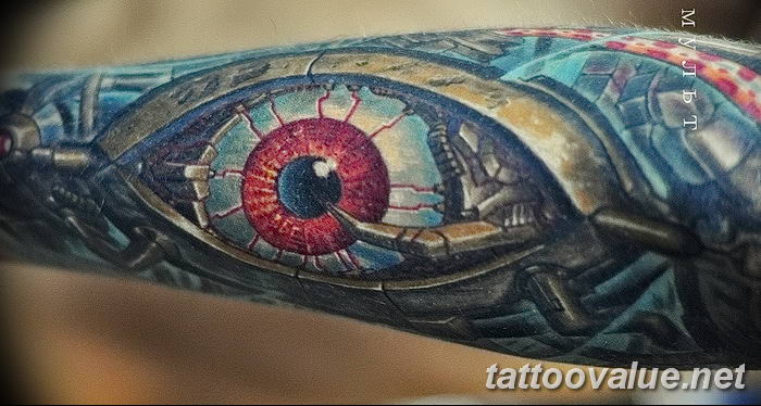 photo of eye tattoo 27.11.2018 №314 - an example of a finished eye tattoo - tattoovalue.net