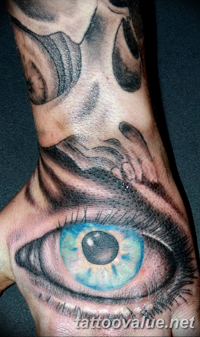 photo of eye tattoo 27.11.2018 №321 - an example of a finished eye tattoo - tattoovalue.net