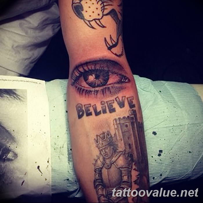 photo of eye tattoo 27.11.2018 №324 - an example of a finished eye tattoo - tattoovalue.net