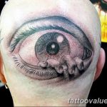 photo of eye tattoo 27.11.2018 №327 - an example of a finished eye tattoo - tattoovalue.net