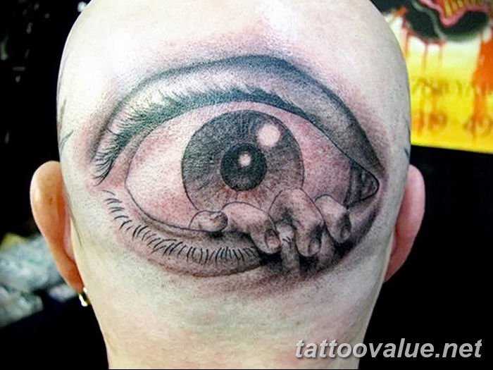 photo of eye tattoo 27.11.2018 №327 - an example of a finished eye tattoo - tattoovalue.net