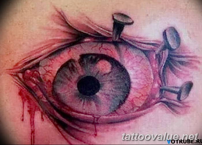 photo of eye tattoo 27.11.2018 №331 - an example of a finished eye tattoo - tattoovalue.net