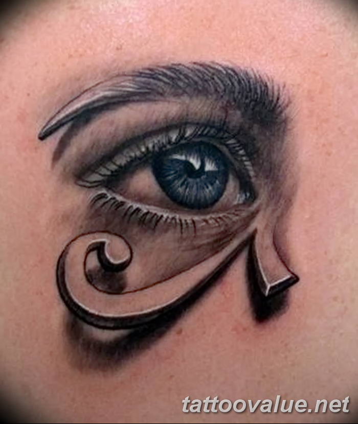 photo of eye tattoo 27.11.2018 №336 - an example of a finished eye tattoo - tattoovalue.net
