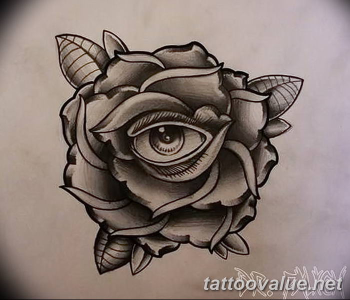 photo of eye tattoo 27.11.2018 №343 - an example of a finished eye tattoo - tattoovalue.net