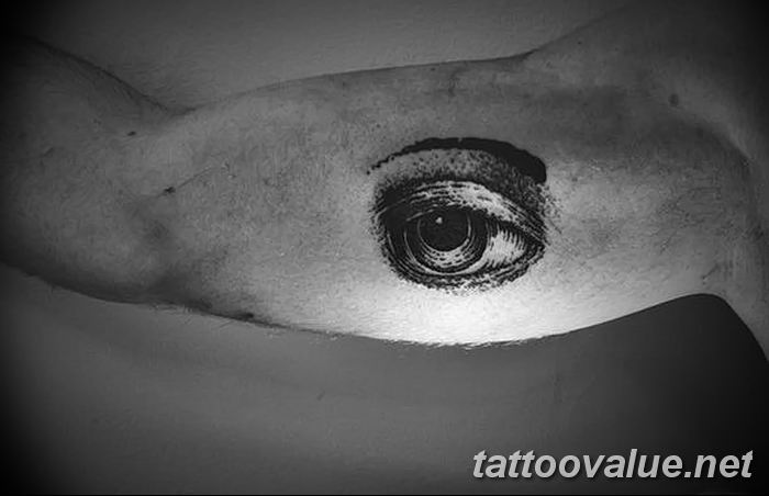 photo of eye tattoo 27.11.2018 №345 - an example of a finished eye tattoo - tattoovalue.net