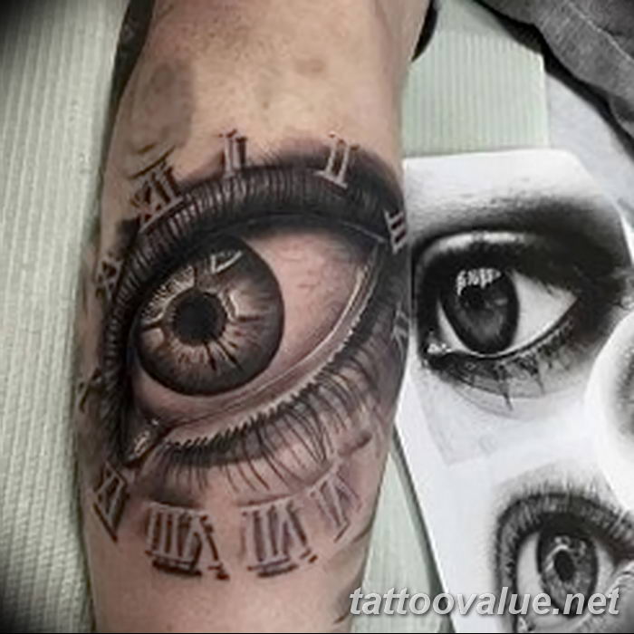 photo of eye tattoo 27.11.2018 №348 - an example of a finished eye tattoo - tattoovalue.net