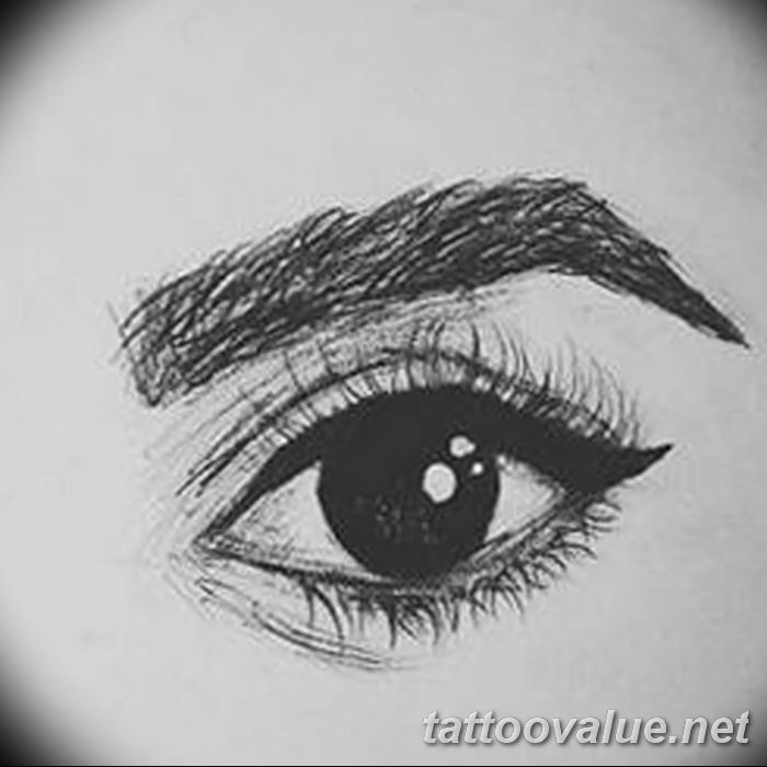 photo of eye tattoo 27.11.2018 №351 - an example of a finished eye tattoo - tattoovalue.net
