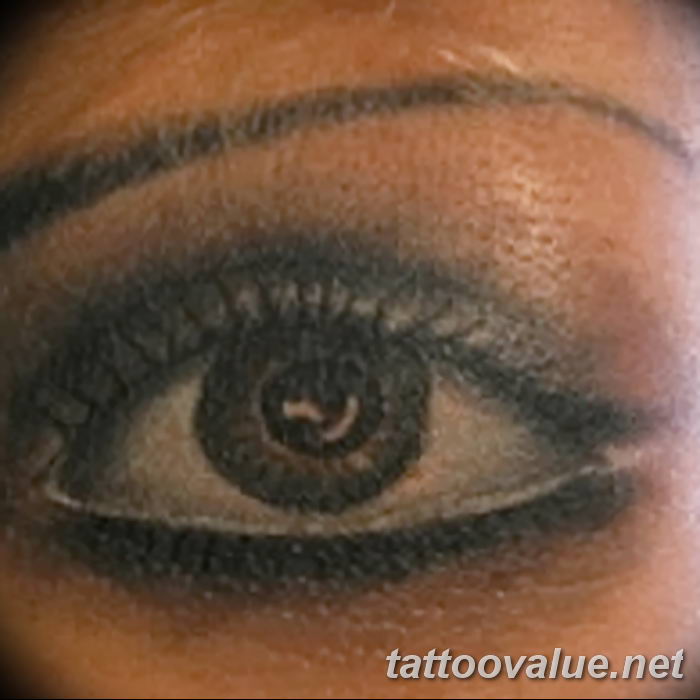 photo of eye tattoo 27.11.2018 №355 - an example of a finished eye tattoo - tattoovalue.net