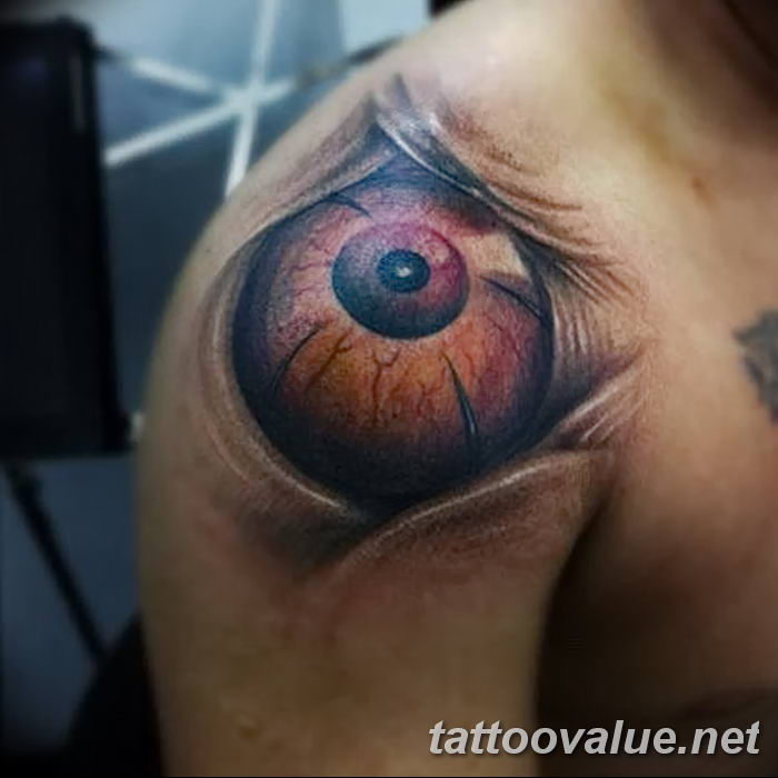 photo of eye tattoo 27.11.2018 №362 - an example of a finished eye tattoo - tattoovalue.net