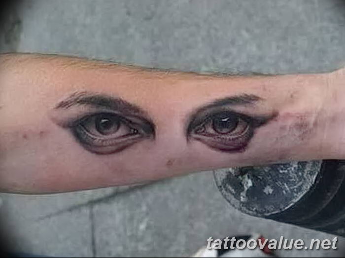 photo of eye tattoo 27.11.2018 №363 - an example of a finished eye tattoo - tattoovalue.net
