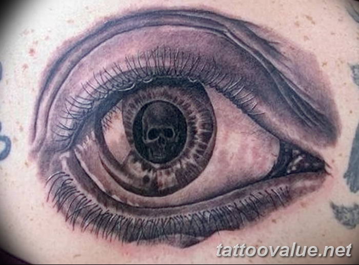 photo of eye tattoo 27.11.2018 №366 - an example of a finished eye tattoo - tattoovalue.net