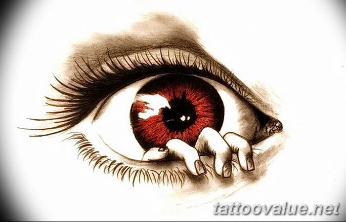 photo of eye tattoo 27.11.2018 №367 - an example of a finished eye tattoo - tattoovalue.net