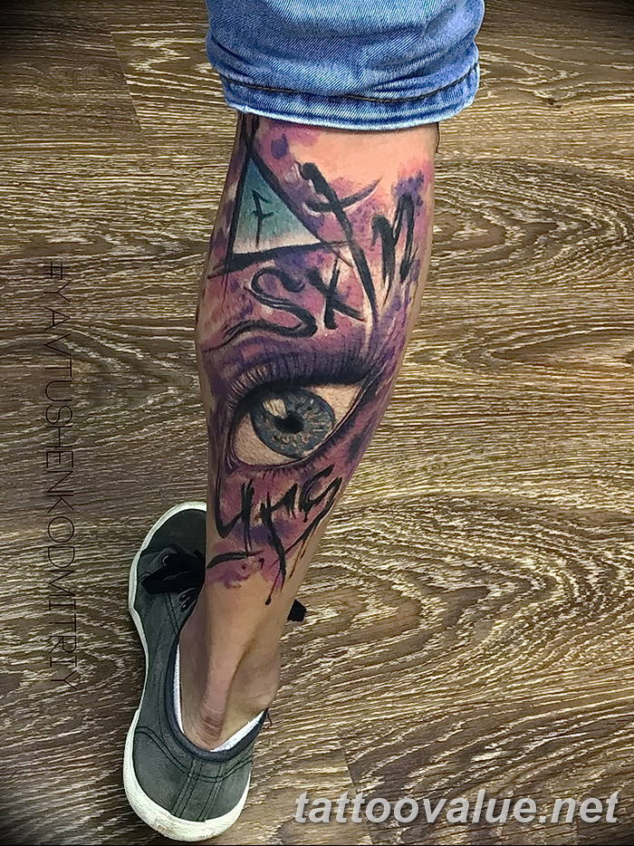 photo of eye tattoo 27.11.2018 №368 - an example of a finished eye tattoo - tattoovalue.net