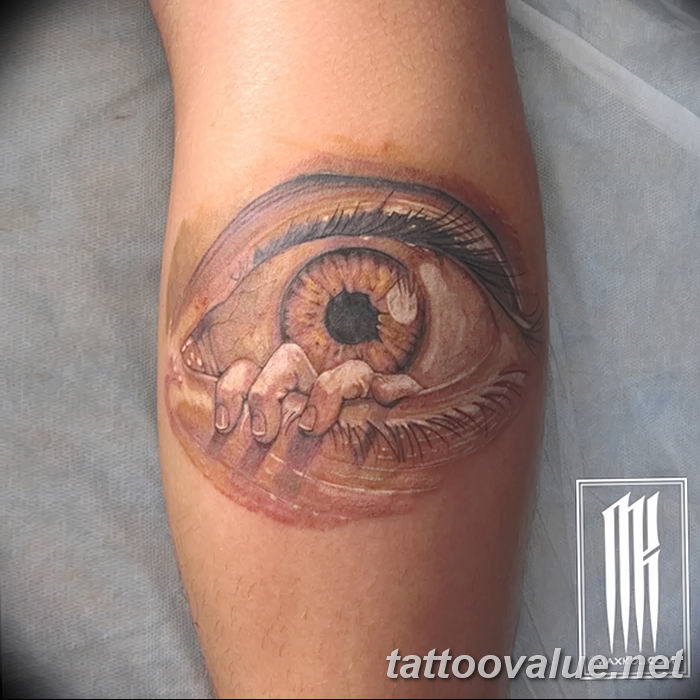 photo of eye tattoo 27.11.2018 №372 - an example of a finished eye tattoo - tattoovalue.net