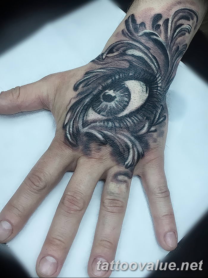 photo of eye tattoo 27.11.2018 №382 - an example of a finished eye tattoo - tattoovalue.net