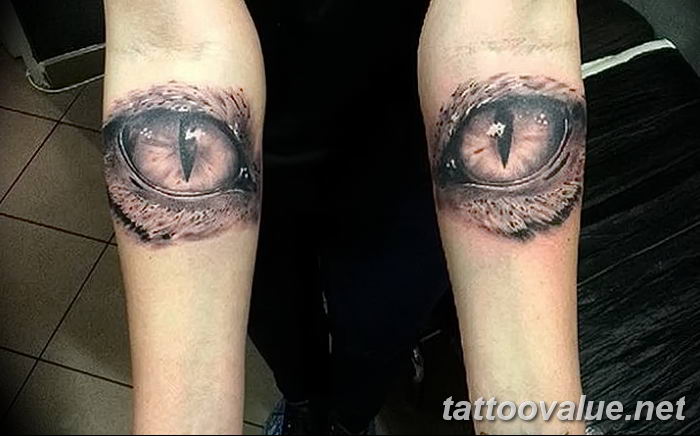photo of eye tattoo 27.11.2018 №384 - an example of a finished eye tattoo - tattoovalue.net