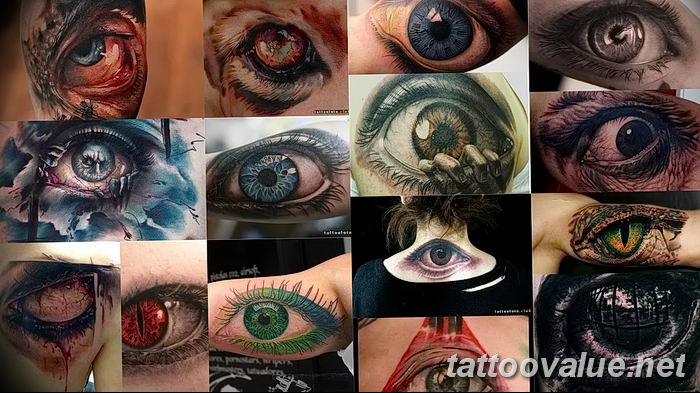 photo of eye tattoo 27.11.2018 №398 - an example of a finished eye tattoo - tattoovalue.net
