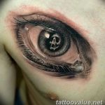 photo of eye tattoo 27.11.2018 №400 - an example of a finished eye tattoo - tattoovalue.net
