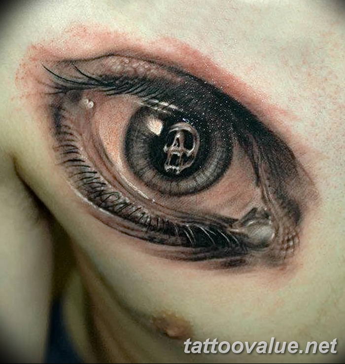photo of eye tattoo 27.11.2018 №400 - an example of a finished eye tattoo - tattoovalue.net