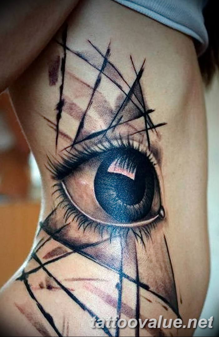 photo of eye tattoo 27.11.2018 №402 - an example of a finished eye tattoo - tattoovalue.net