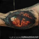 photo of eye tattoo 27.11.2018 №411 - an example of a finished eye tattoo - tattoovalue.net