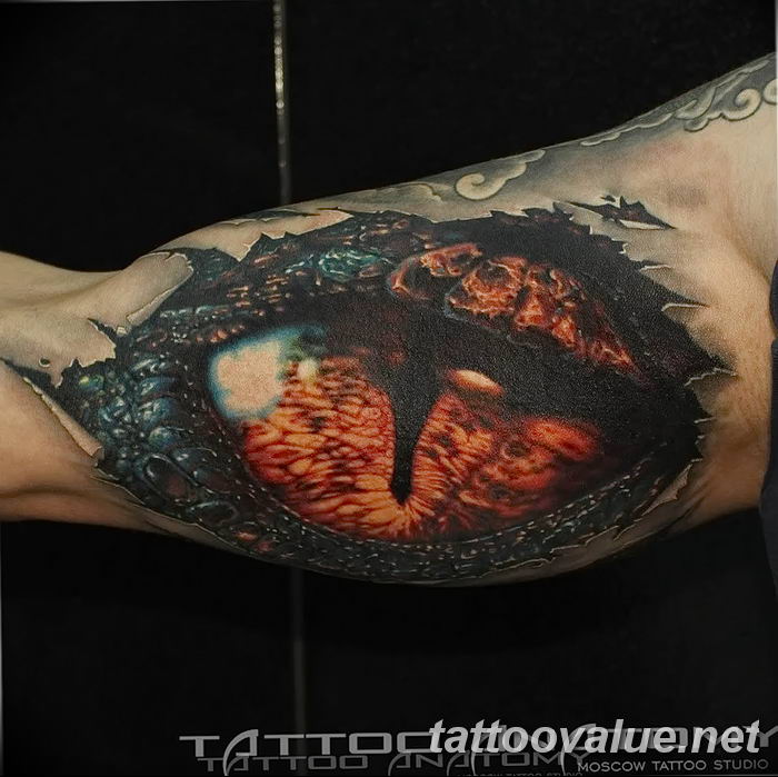 photo of eye tattoo 27.11.2018 №411 - an example of a finished eye tattoo - tattoovalue.net