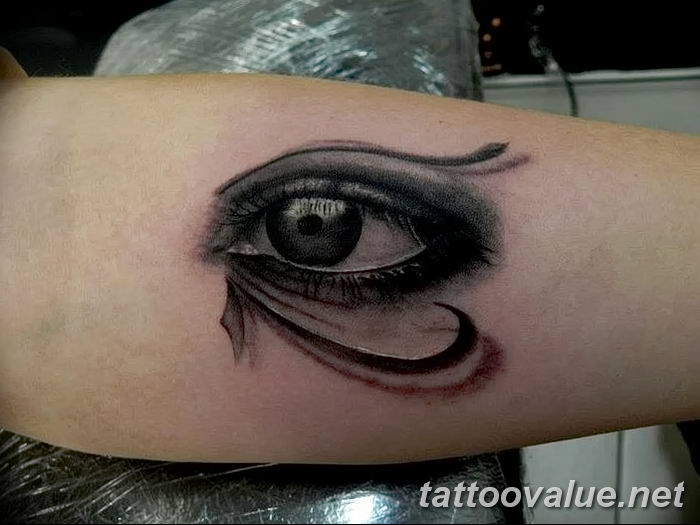 photo of eye tattoo 27.11.2018 №422 - an example of a finished eye tattoo - tattoovalue.net