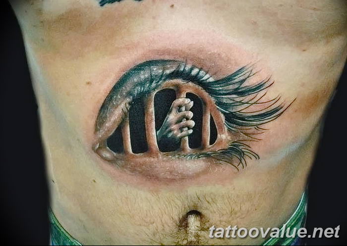 photo of eye tattoo 27.11.2018 №423 - an example of a finished eye tattoo - tattoovalue.net