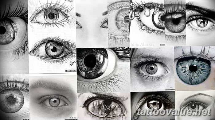 photo of eye tattoo 27.11.2018 №426 - an example of a finished eye tattoo - tattoovalue.net