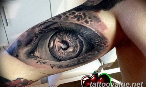 photo of eye tattoo 27.11.2018 №435 - an example of a finished eye tattoo - tattoovalue.net