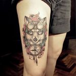 photo of wolf tattoo 27.11.2018 №030 - an example of a finished wolf tattoo - tattoovalue.net