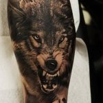 photo of wolf tattoo 27.11.2018 №046 - an example of a finished wolf tattoo - tattoovalue.net