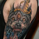 photo of wolf tattoo 27.11.2018 №173 - an example of a finished wolf tattoo - tattoovalue.net