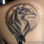 photo of wolf tattoo 27.11.2018 №300 - an example of a finished wolf tattoo - tattoovalue.net