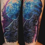 photo of wolf tattoo 27.11.2018 №310 - an example of a finished wolf tattoo - tattoovalue.net