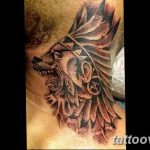 photo of wolf tattoo 27.11.2018 №012 - an example of a finished wolf tattoo - tattoovalue.net